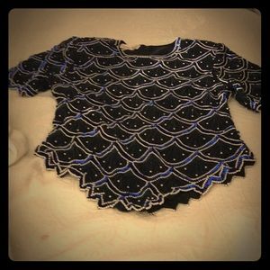 Vintage Laurence Kazar Evening Top